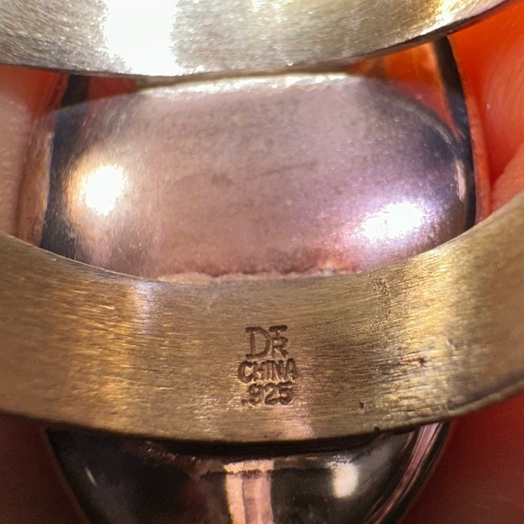 Blue Lace Agate Oval Stone & Sterling Silver Ring by Jay King - Picture 6 of 9